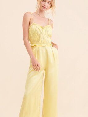 Saint Armont Celeste Wide Leg Jumpsuit Yellow Size M